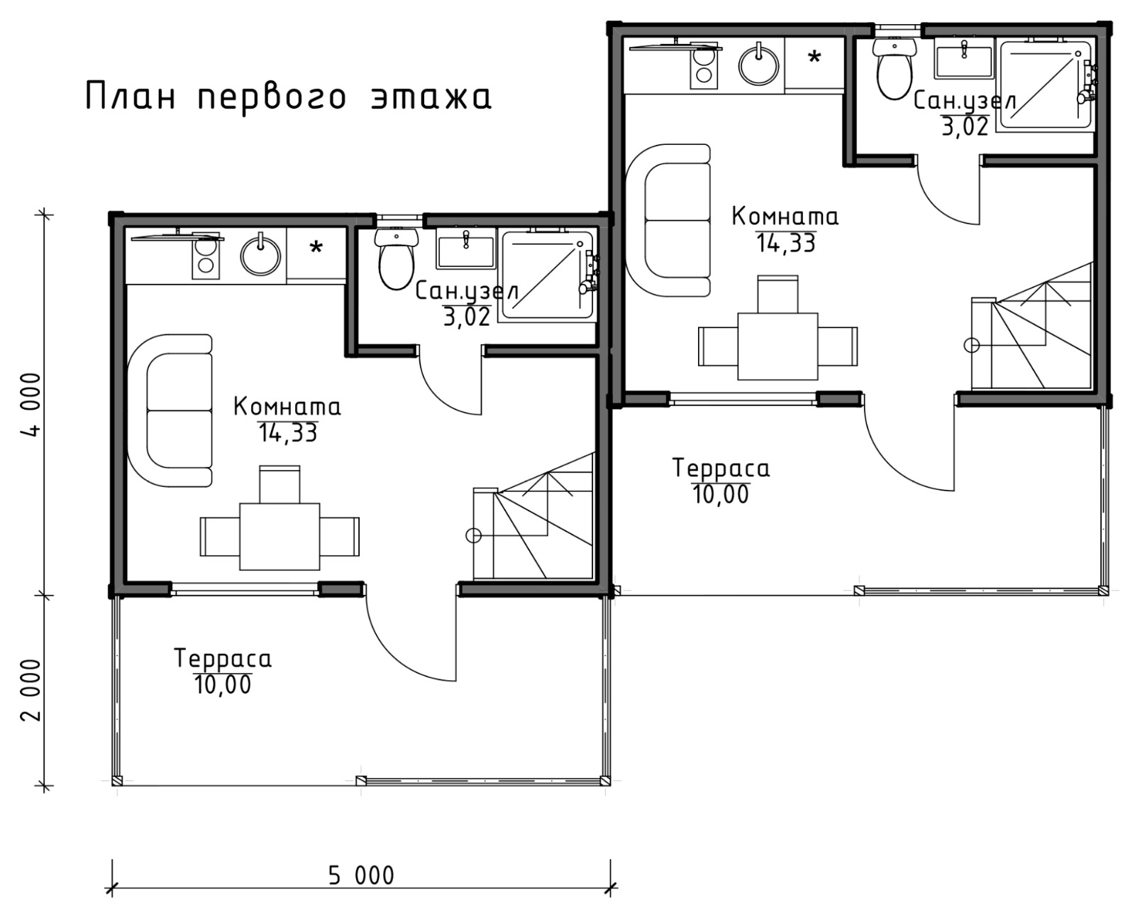 Проект «Дуплекс» 5x4 Проект «Дуплекс» 5x4